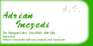 adrian inczedi business card